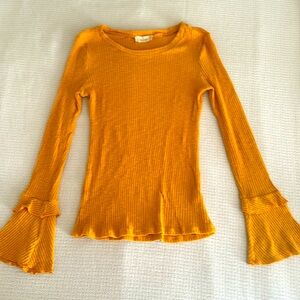 Long Flutter Sleeve Shirt by Altar'd State